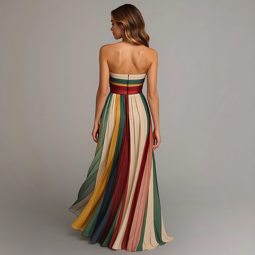 Elize™ | Abito colorato senza maniche