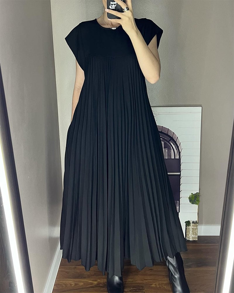 Sophia - Elegante Abito Maxy Plissettato Spliced