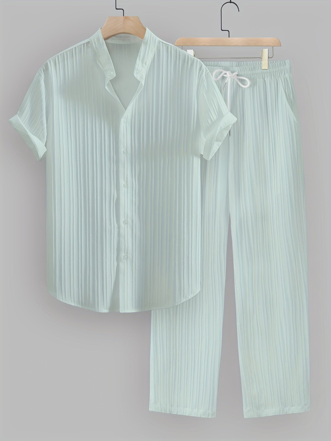 Dario™ – Completo Estivo da Uomo a Righe con Camicia e Pantalone