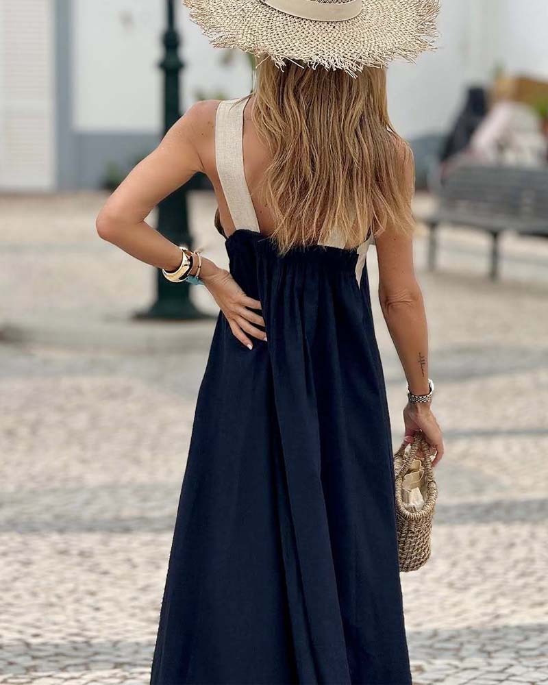 SIENNA™ | Abito Elegante con Scollo Profondo sulla Schiena e Colletto Avvolgente