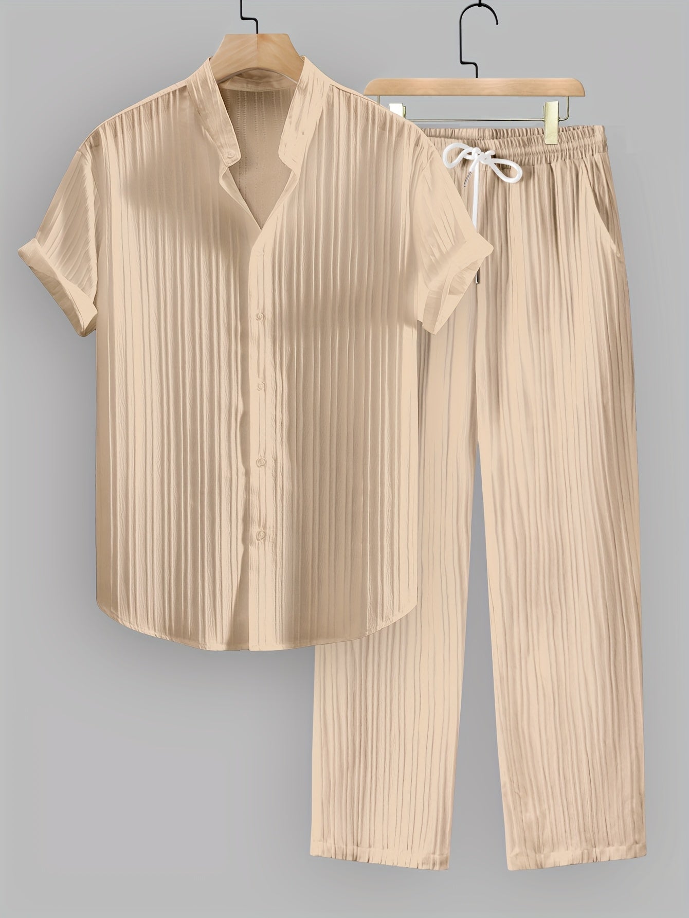 Dario™ – Completo Estivo da Uomo a Righe con Camicia e Pantalone