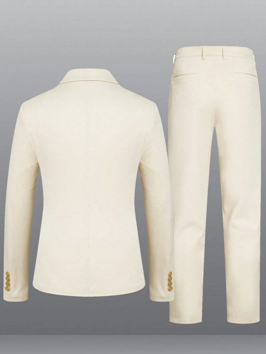 Raffaele™ – Completo da Uomo con Camicia a Maniche Lunghe e Pantalone Coordinato