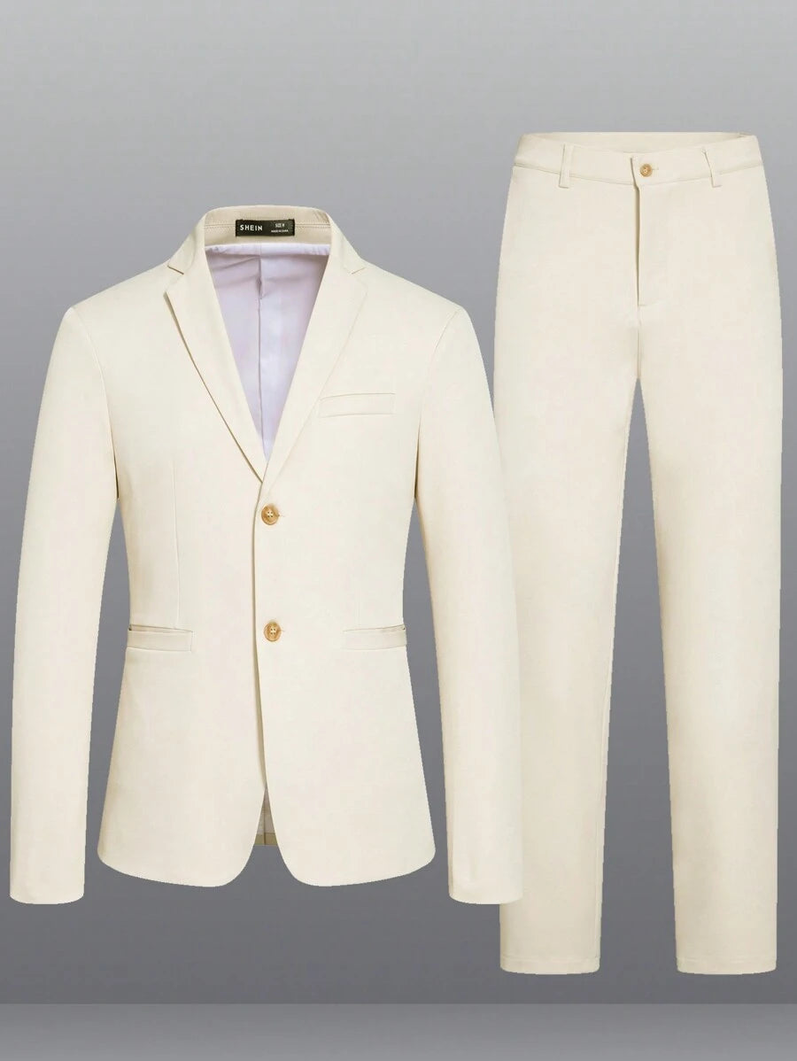 Raffaele™ – Completo da Uomo con Camicia a Maniche Lunghe e Pantalone Coordinato