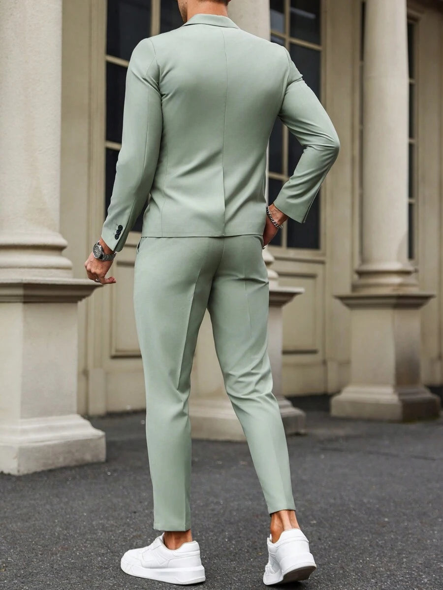 Renzo™ – Completo Uomo con Giacca e Pantalone a Dettaglio Contrastante