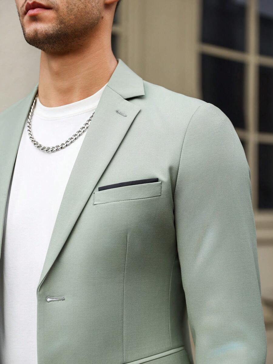 Renzo™ – Completo Uomo con Giacca e Pantalone a Dettaglio Contrastante