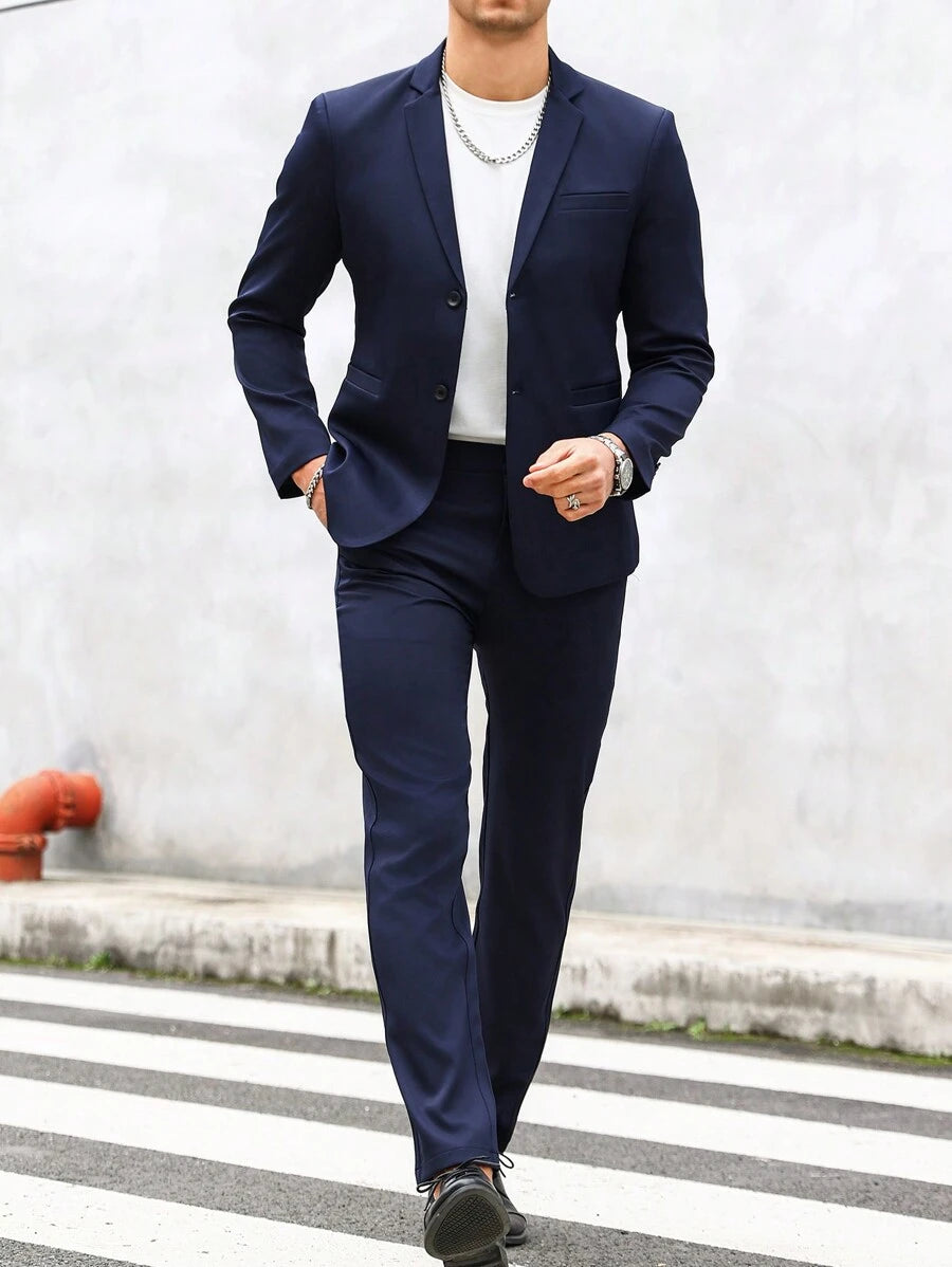 Raffaele™ – Completo da Uomo con Camicia a Maniche Lunghe e Pantalone Coordinato