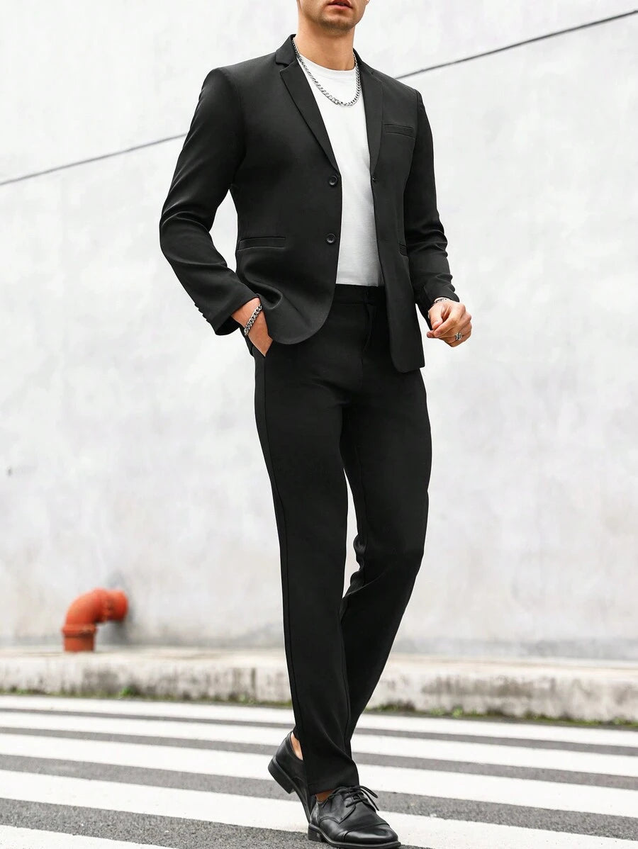 Raffaele™ – Completo da Uomo con Camicia a Maniche Lunghe e Pantalone Coordinato