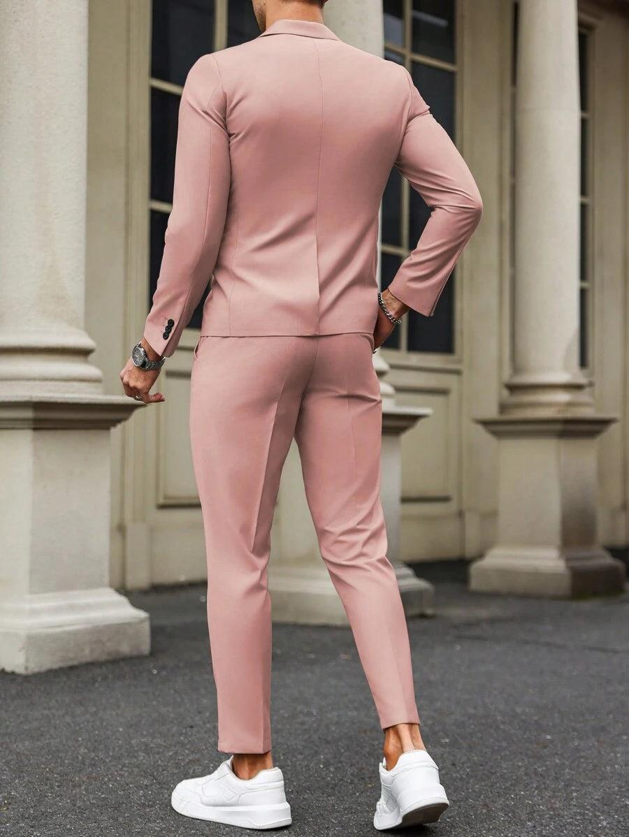 Renzo™ – Completo Uomo con Giacca e Pantalone a Dettaglio Contrastante