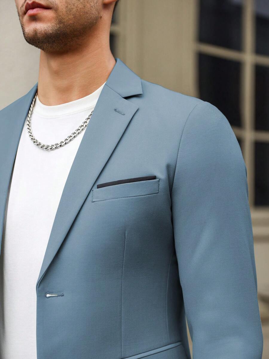Renzo™ – Completo Uomo con Giacca e Pantalone a Dettaglio Contrastante