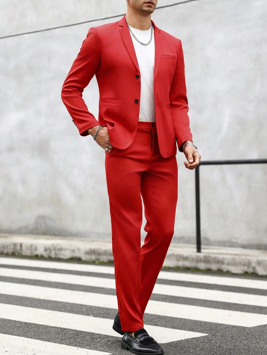 Raffaele™ – Completo da Uomo con Camicia a Maniche Lunghe e Pantalone Coordinato