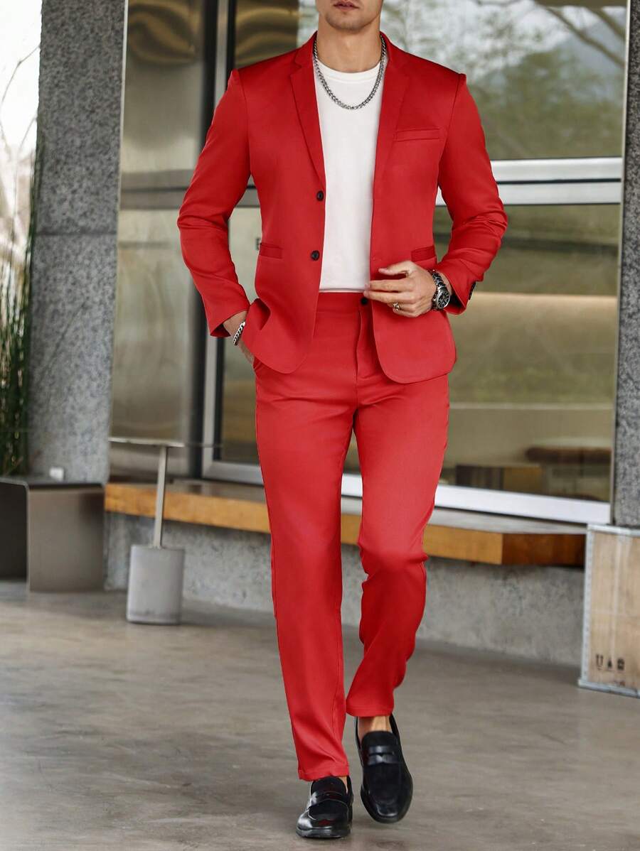 Raffaele™ – Completo da Uomo con Camicia a Maniche Lunghe e Pantalone Coordinato