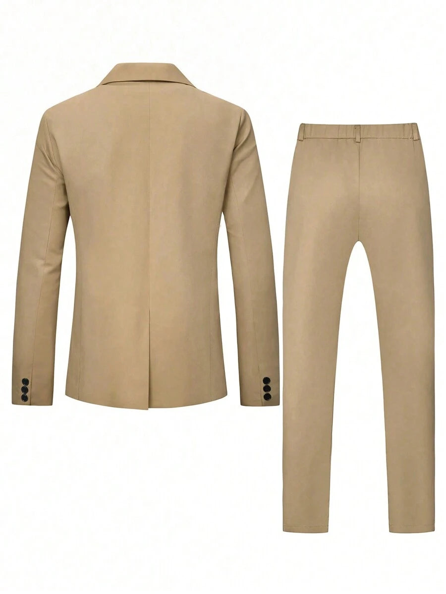 Fabio™ – Completo Uomo Monocolore con Giacca a Tasche e Pantalone Coordinato
