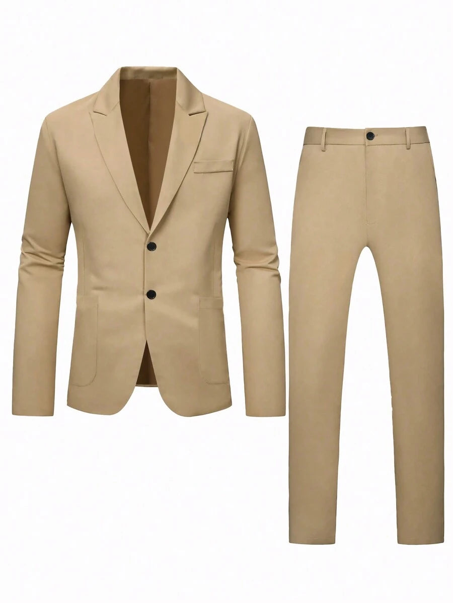 Fabio™ – Completo Uomo Monocolore con Giacca a Tasche e Pantalone Coordinato