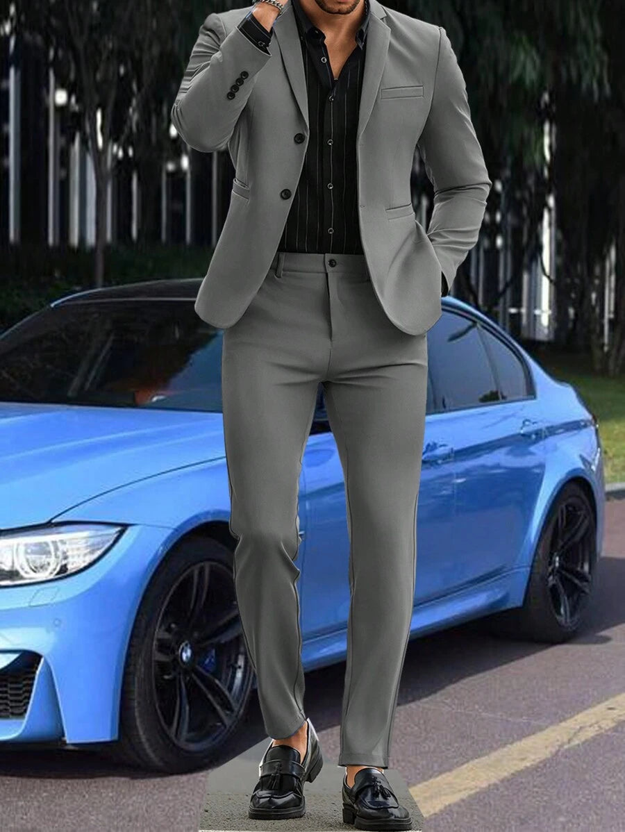 Raffaele™ – Completo da Uomo con Camicia a Maniche Lunghe e Pantalone Coordinato
