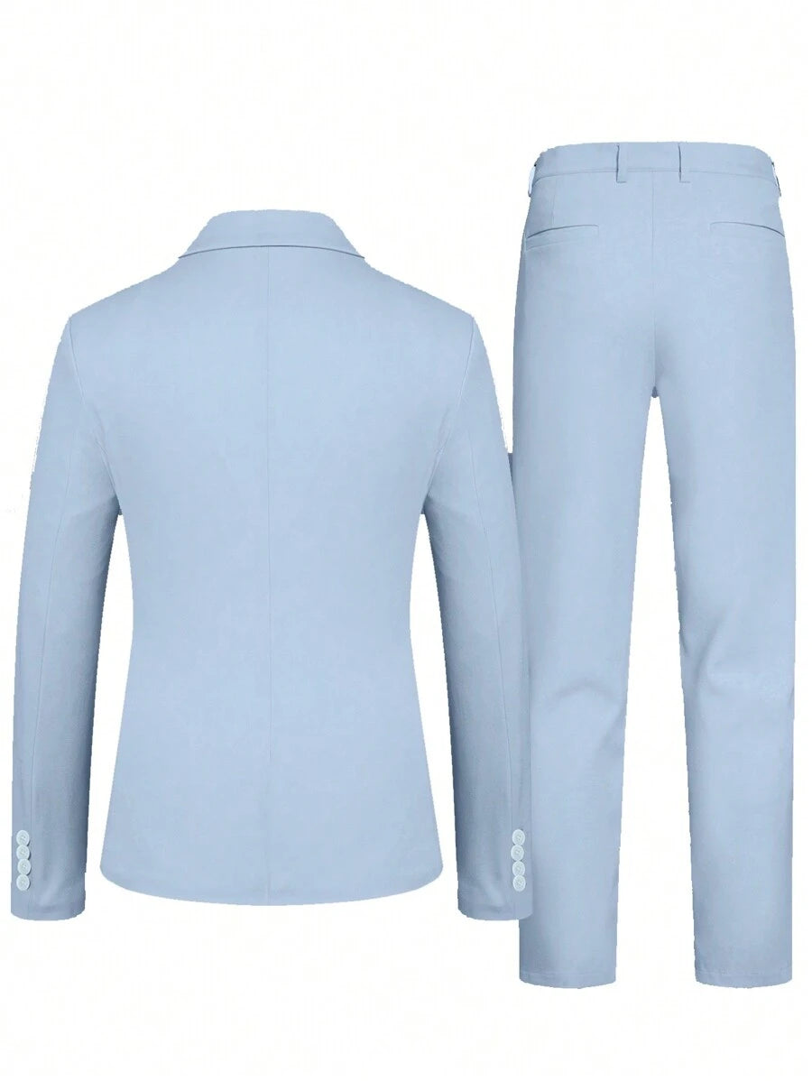 Raffaele™ – Completo da Uomo con Camicia a Maniche Lunghe e Pantalone Coordinato