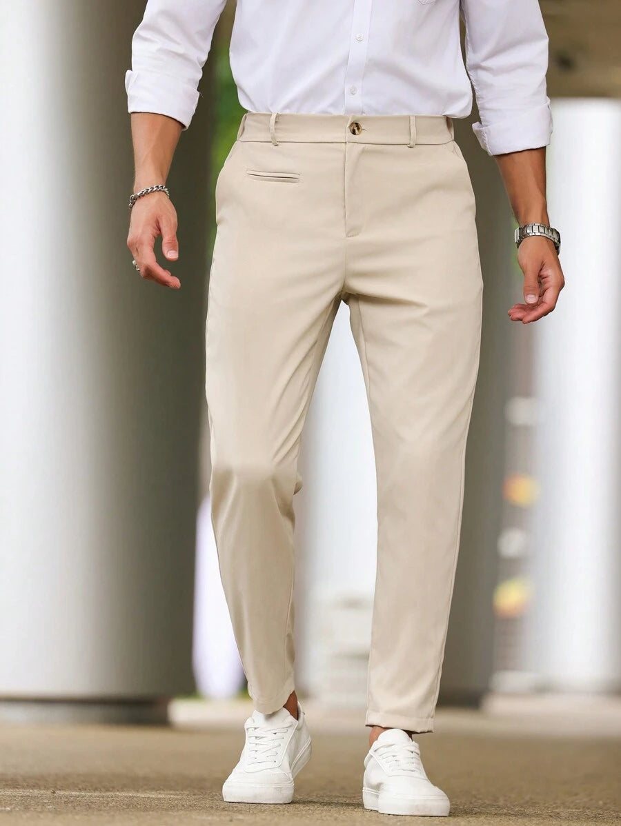 Alessio™ – Pantalone Uomo Slim Fit Monocolore