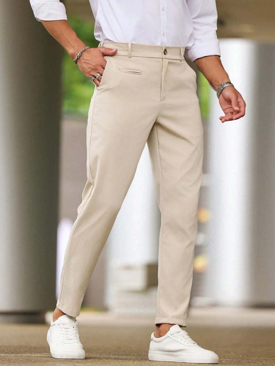 Alessio™ – Pantalone Uomo Slim Fit Monocolore