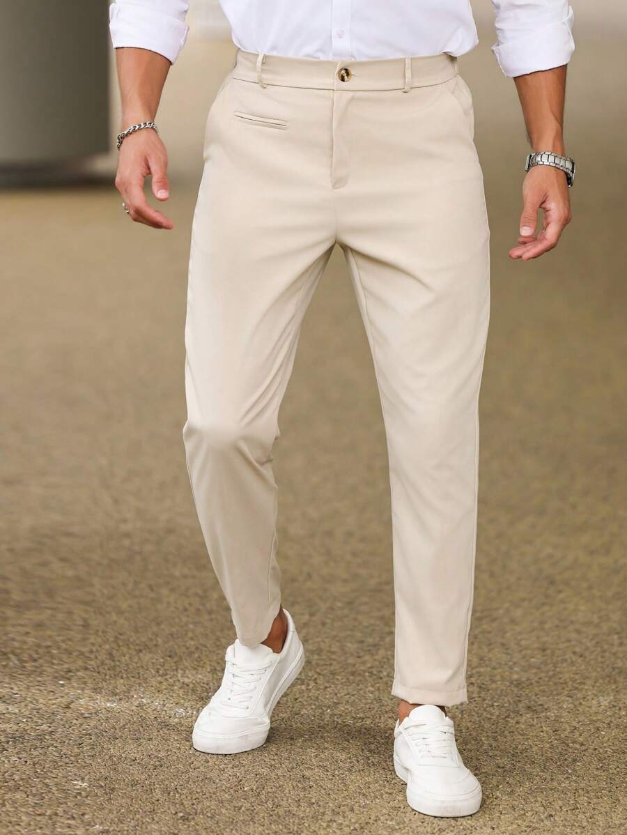Alessio™ – Pantalone Uomo Slim Fit Monocolore