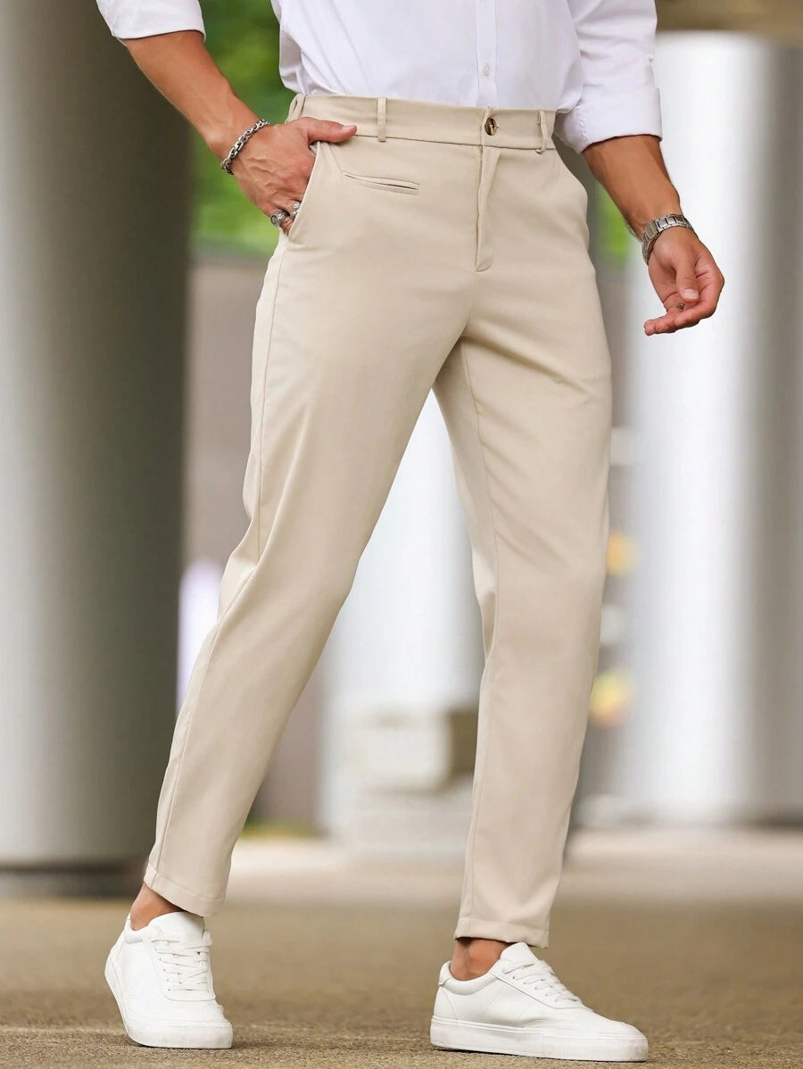 Alessio™ – Pantalone Uomo Slim Fit Monocolore