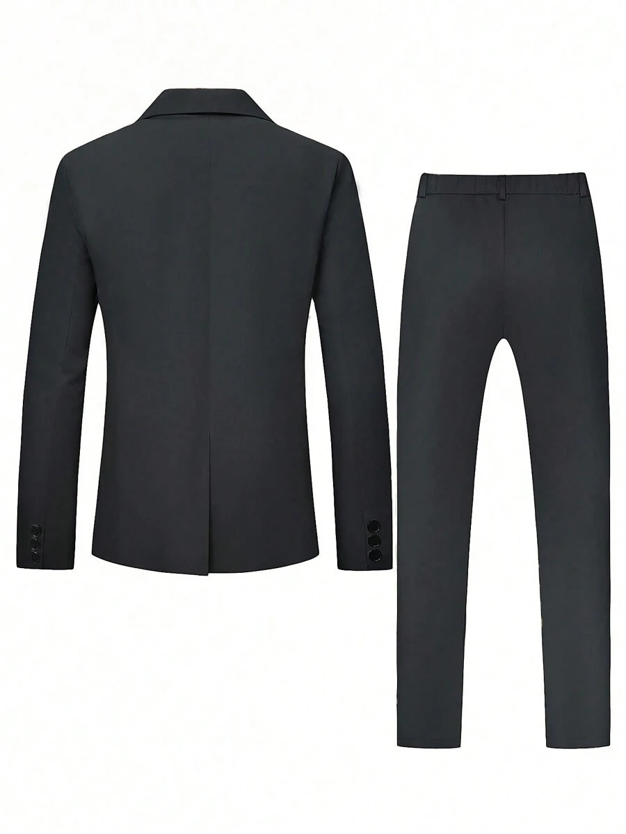 Fabio™ – Completo Uomo Monocolore con Giacca a Tasche e Pantalone Coordinato