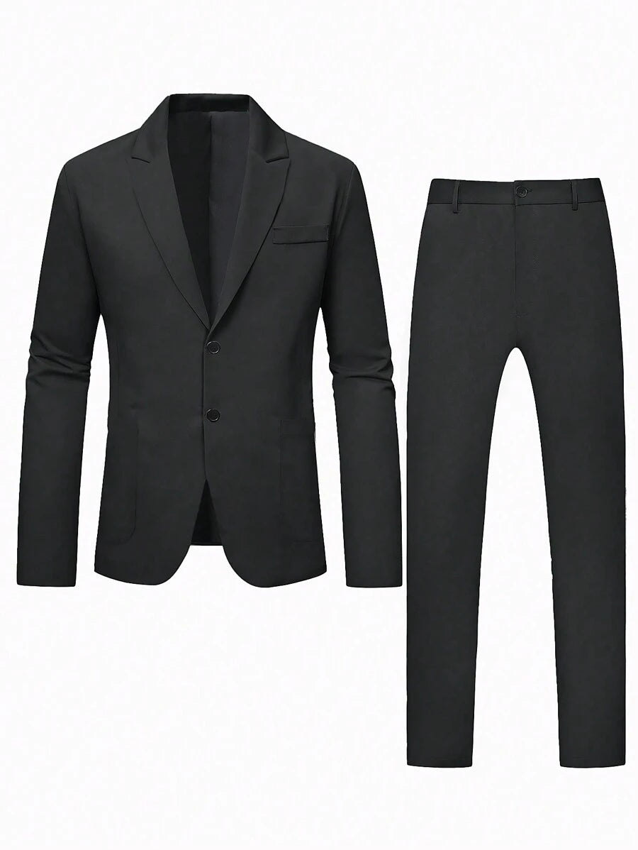 Fabio™ – Completo Uomo Monocolore con Giacca a Tasche e Pantalone Coordinato