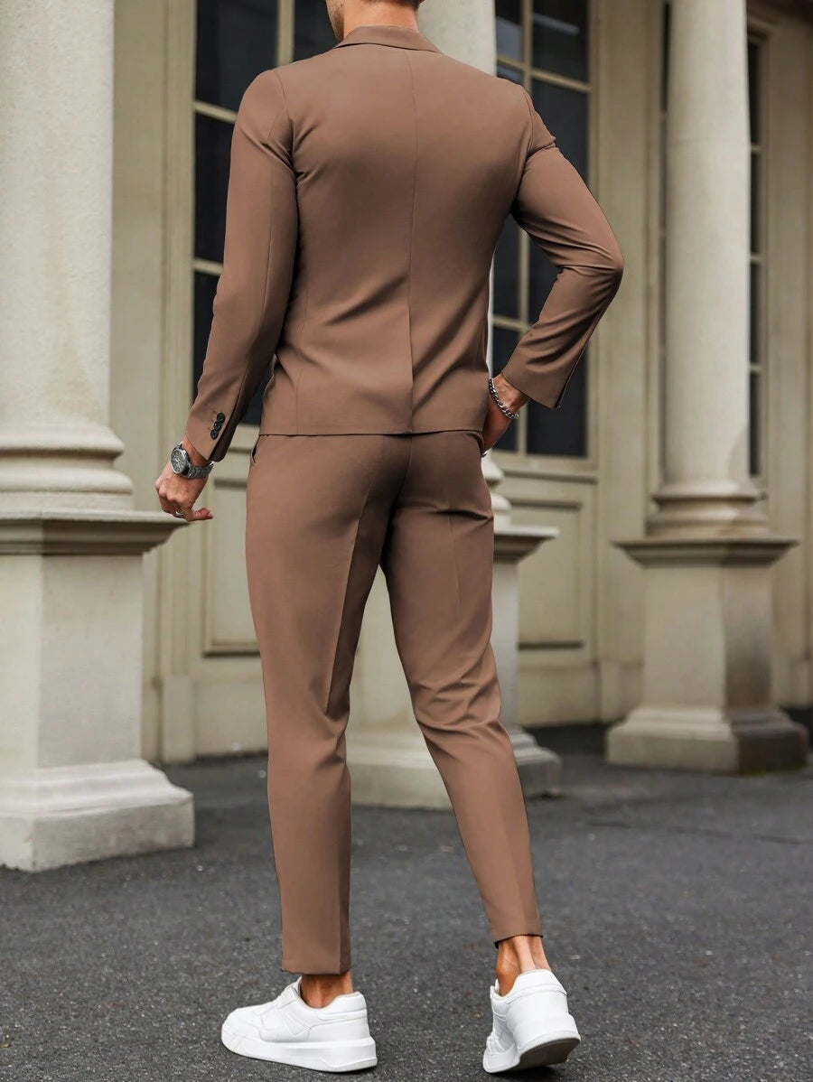 Renzo™ – Completo Uomo con Giacca e Pantalone a Dettaglio Contrastante