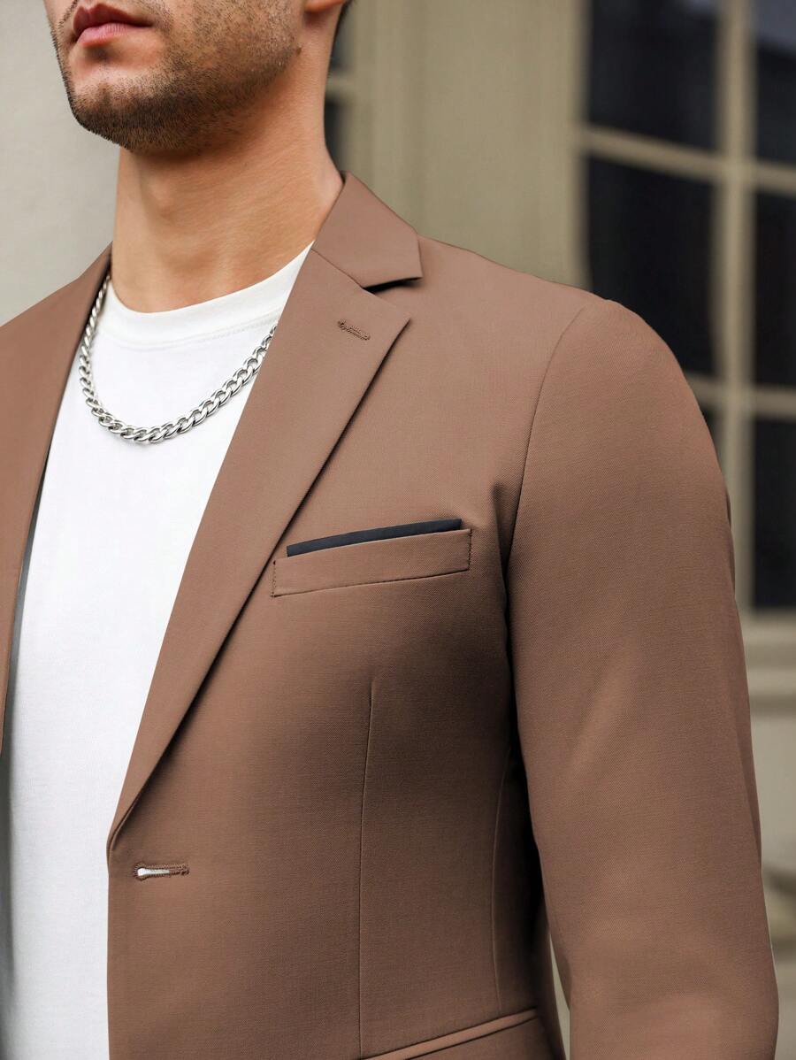 Renzo™ – Completo Uomo con Giacca e Pantalone a Dettaglio Contrastante