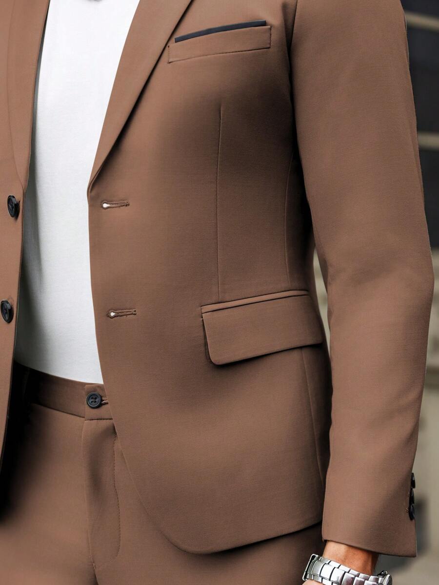 Renzo™ – Completo Uomo con Giacca e Pantalone a Dettaglio Contrastante