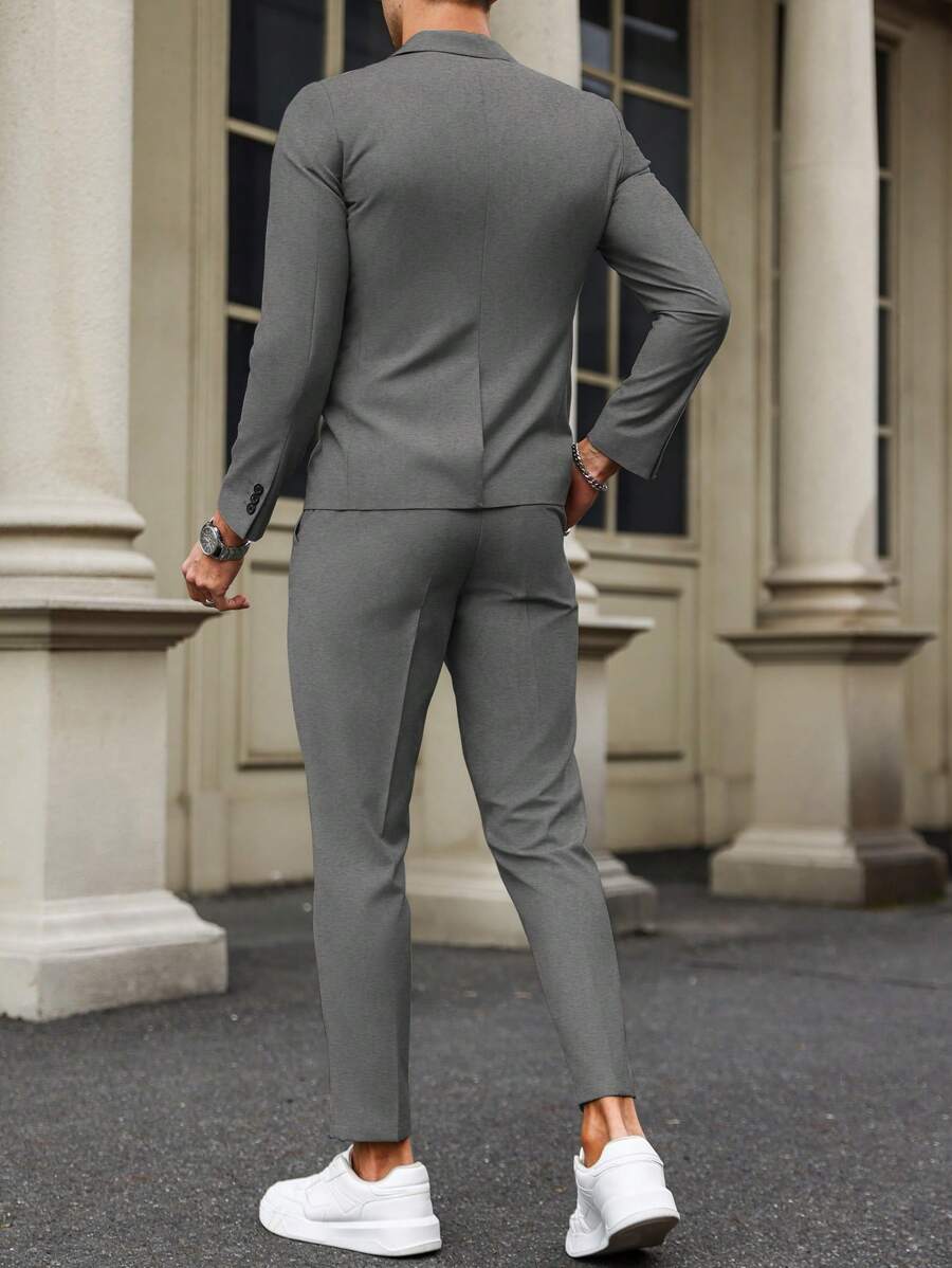 Renzo™ – Completo Uomo con Giacca e Pantalone a Dettaglio Contrastante