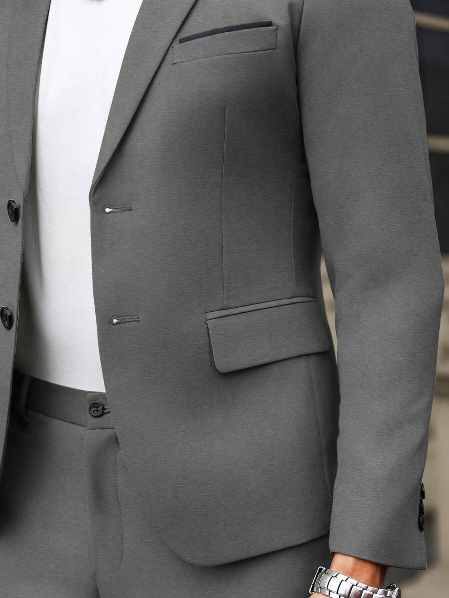 Renzo™ – Completo Uomo con Giacca e Pantalone a Dettaglio Contrastante