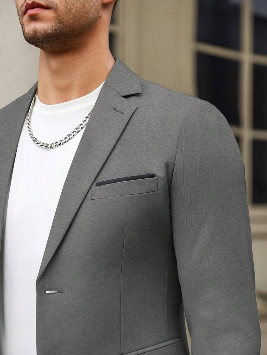 Renzo™ – Completo Uomo con Giacca e Pantalone a Dettaglio Contrastante