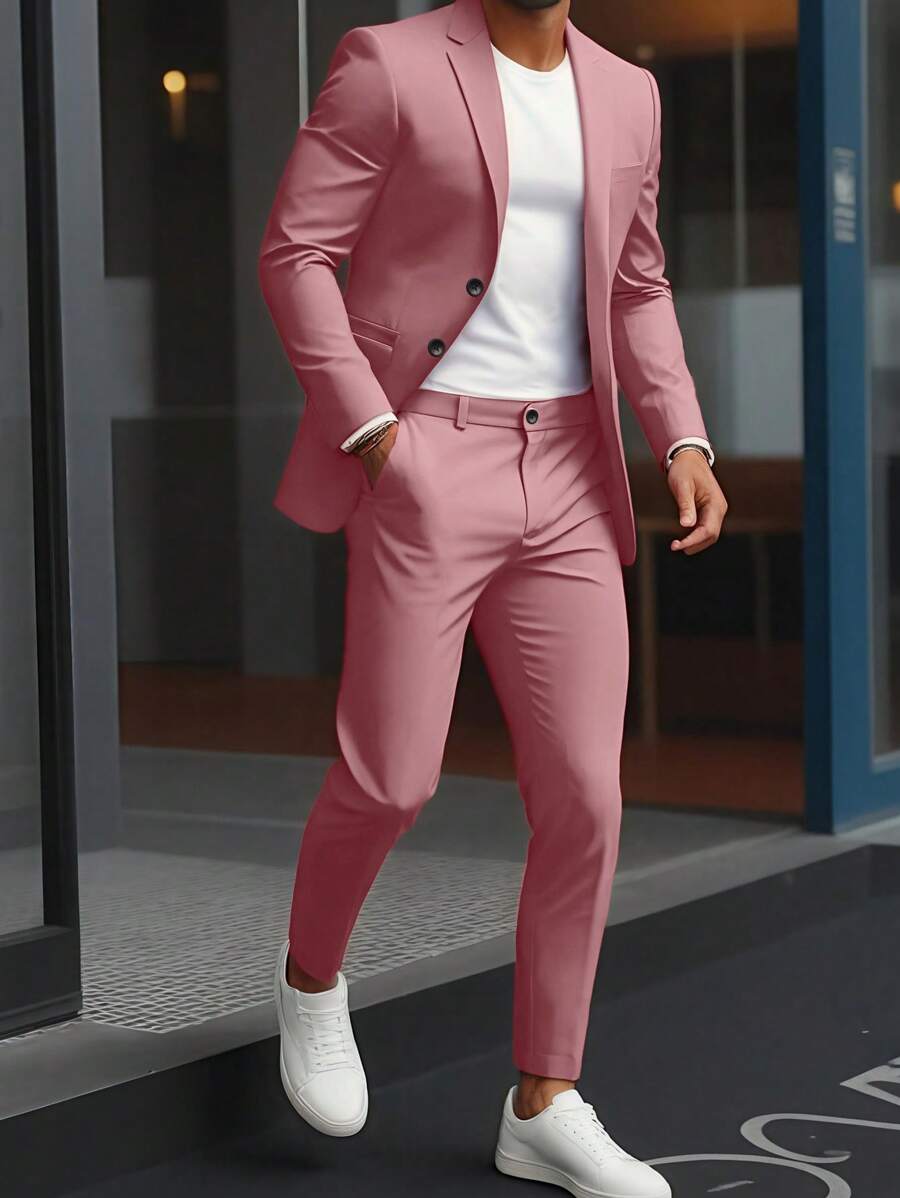 Raffaele™ – Completo da Uomo con Camicia a Maniche Lunghe e Pantalone Coordinato