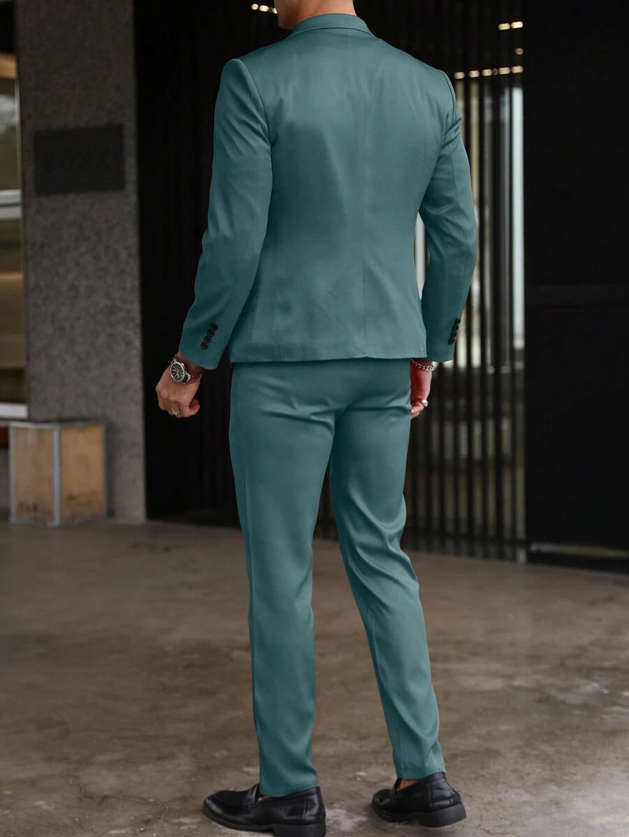 Raffaele™ – Completo da Uomo con Camicia a Maniche Lunghe e Pantalone Coordinato