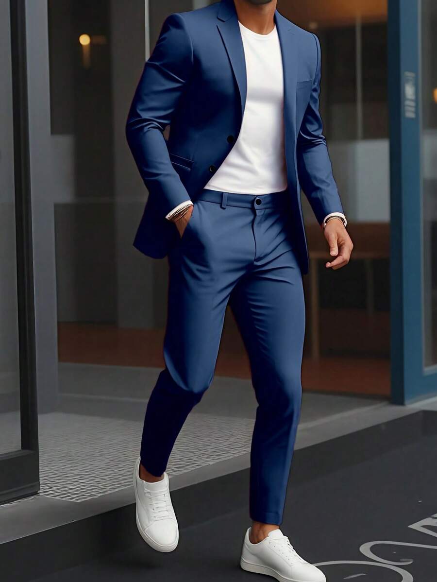 Raffaele™ – Completo da Uomo con Camicia a Maniche Lunghe e Pantalone Coordinato