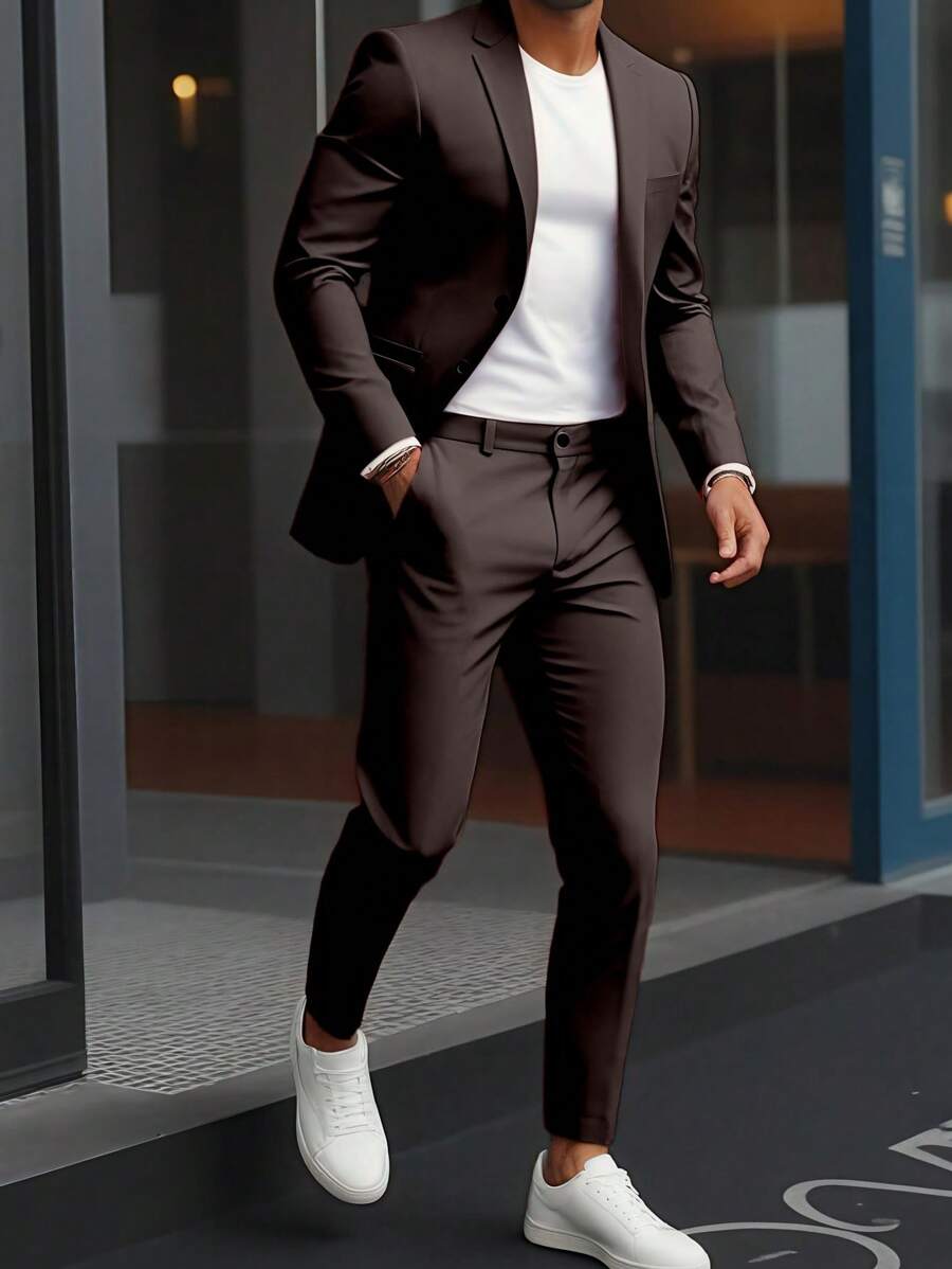 Raffaele™ – Completo da Uomo con Camicia a Maniche Lunghe e Pantalone Coordinato