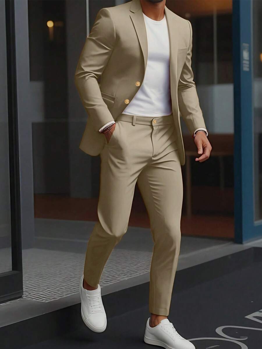 Raffaele™ – Completo da Uomo con Camicia a Maniche Lunghe e Pantalone Coordinato