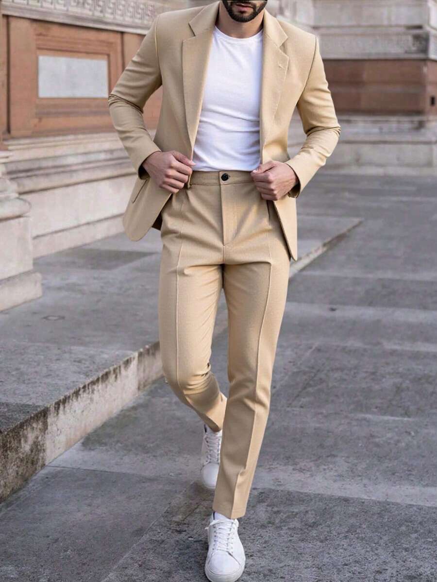 Giuliano™ – Completo Casual Uomo con Giacca e Pantalone Monocolore