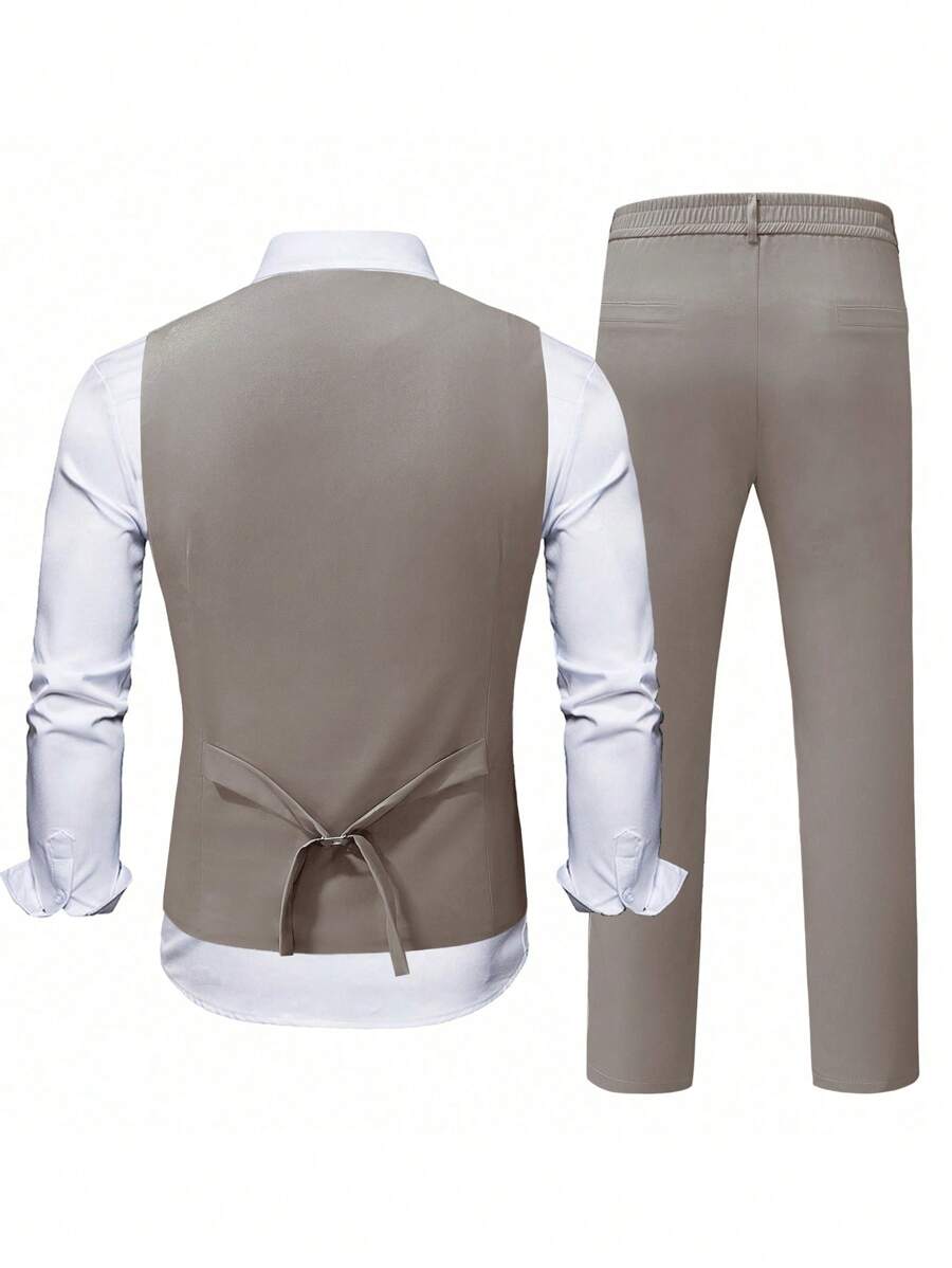 Ettore™ – Set da Uomo con Gilet a V e Pantalone Coordinato