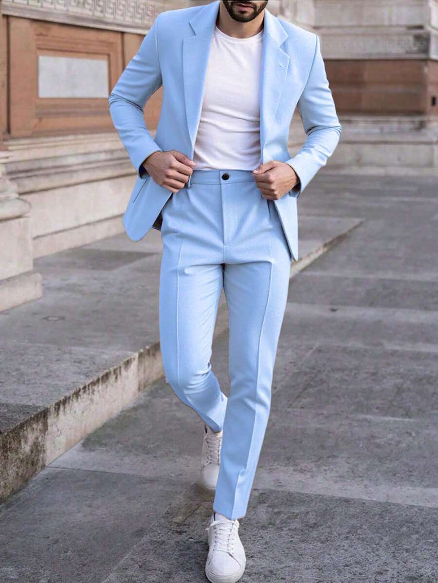 Giuliano™ – Completo Casual Uomo con Giacca e Pantalone Monocolore