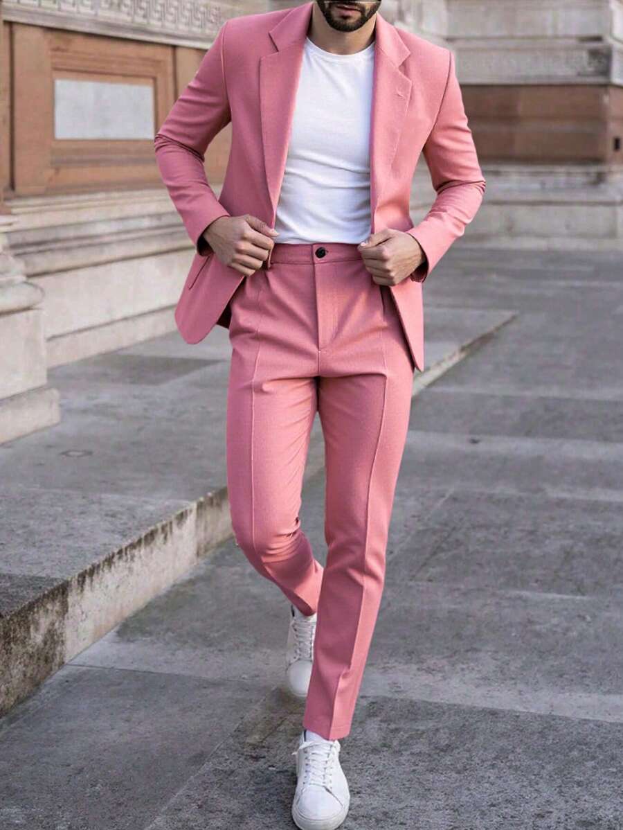Giuliano™ – Completo Casual Uomo con Giacca e Pantalone Monocolore