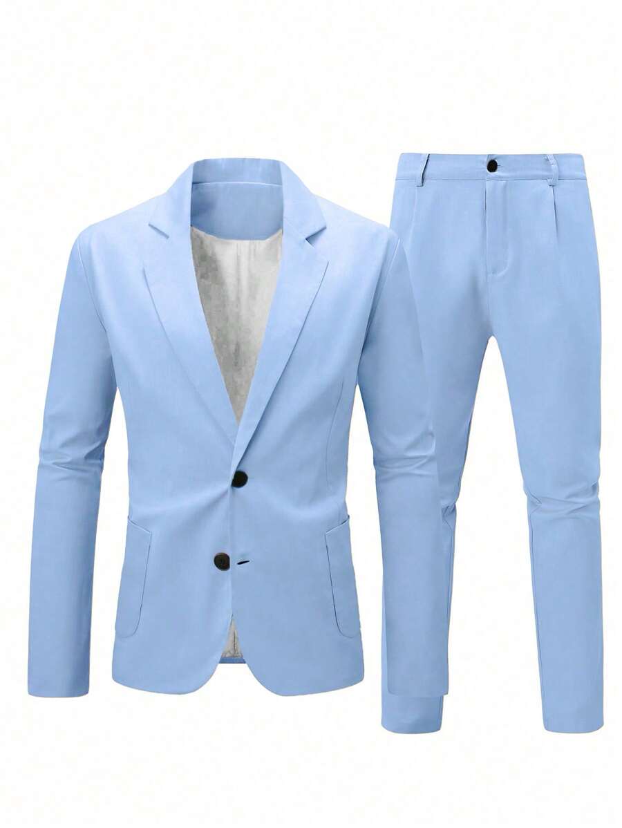 Giuliano™ – Completo Casual Uomo con Giacca e Pantalone Monocolore