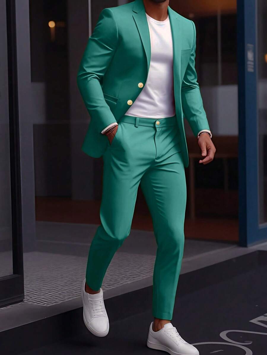 Raffaele™ – Completo da Uomo con Camicia a Maniche Lunghe e Pantalone Coordinato