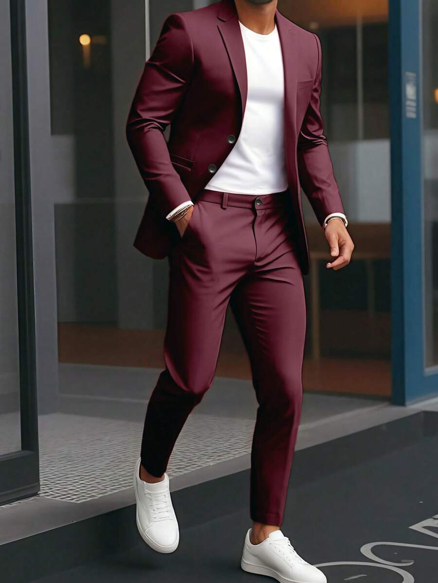 Raffaele™ – Completo da Uomo con Camicia a Maniche Lunghe e Pantalone Coordinato