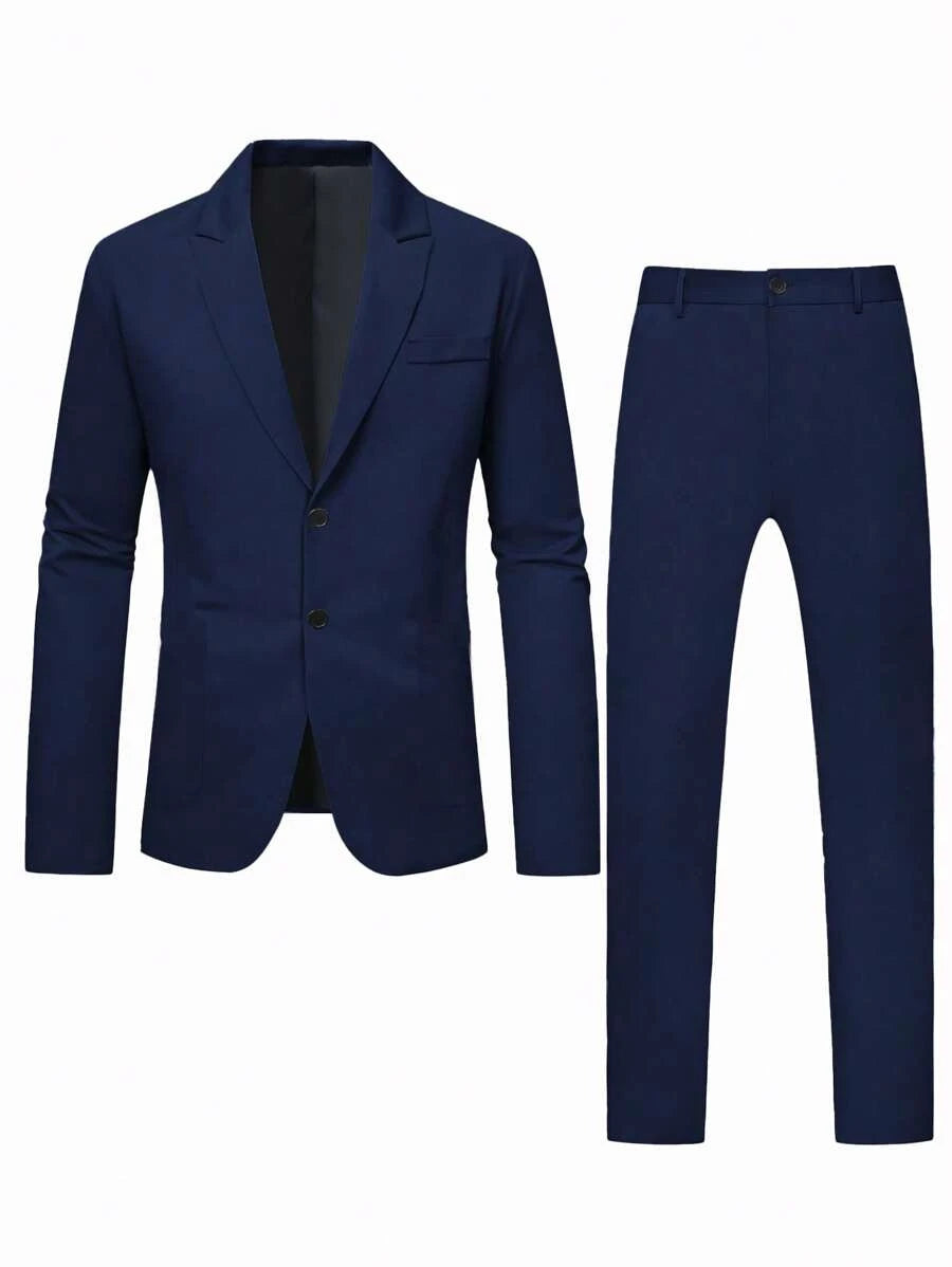 Fabio™ – Completo Uomo Monocolore con Giacca a Tasche e Pantalone Coordinato