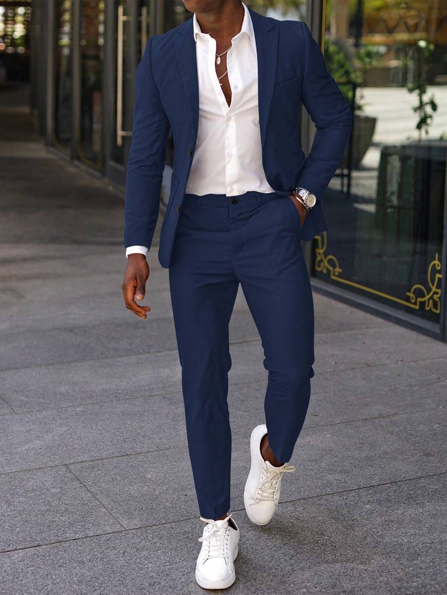 Fabio™ – Completo Uomo Monocolore con Giacca a Tasche e Pantalone Coordinato