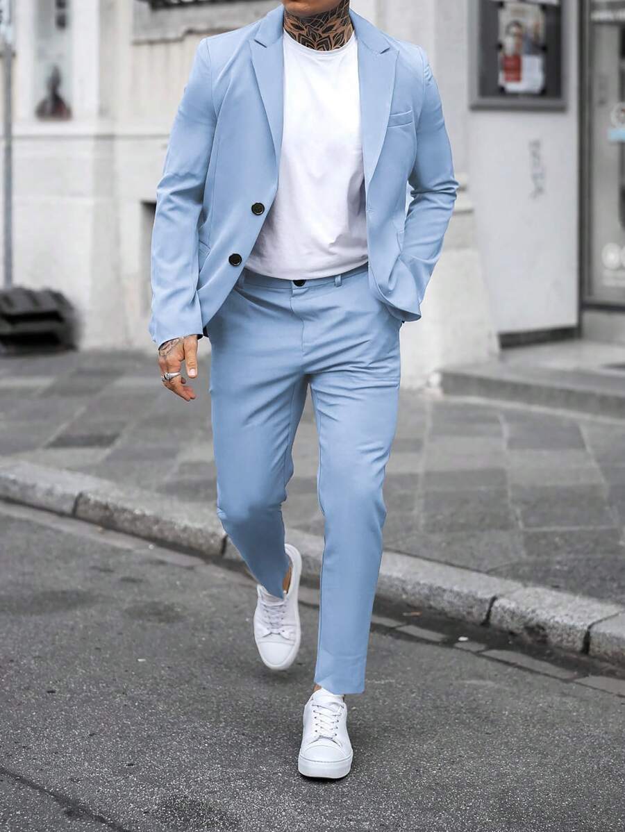 Fabio™ – Completo Uomo Monocolore con Giacca a Tasche e Pantalone Coordinato