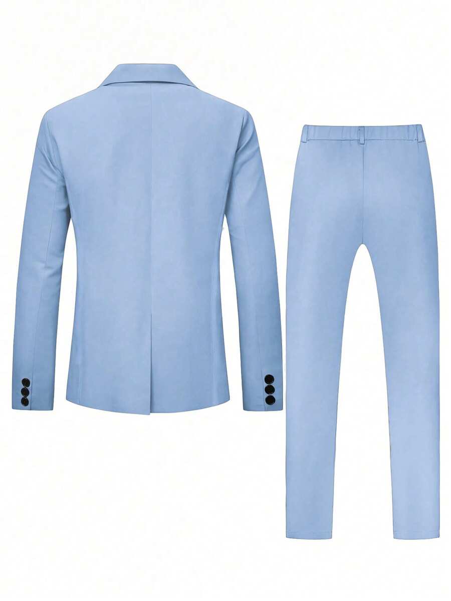 Fabio™ – Completo Uomo Monocolore con Giacca a Tasche e Pantalone Coordinato