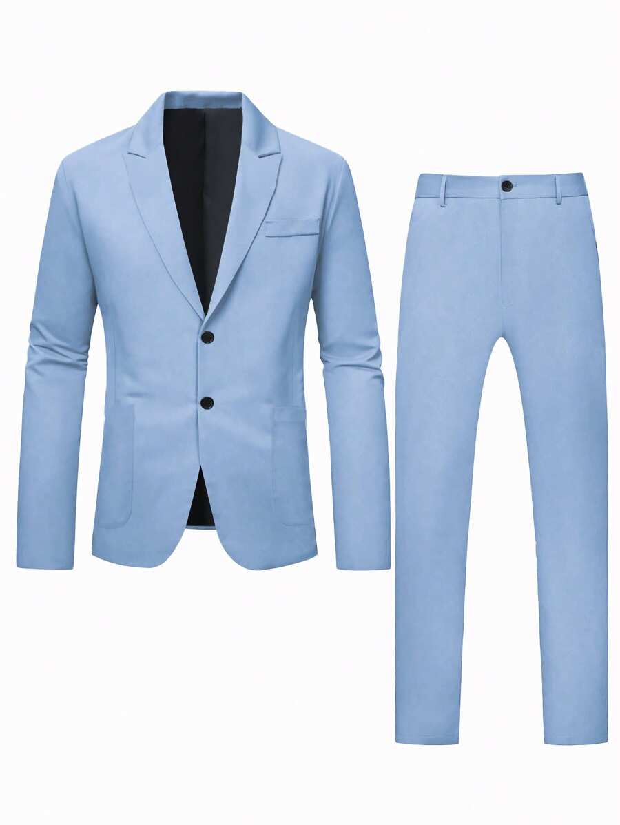 Fabio™ – Completo Uomo Monocolore con Giacca a Tasche e Pantalone Coordinato