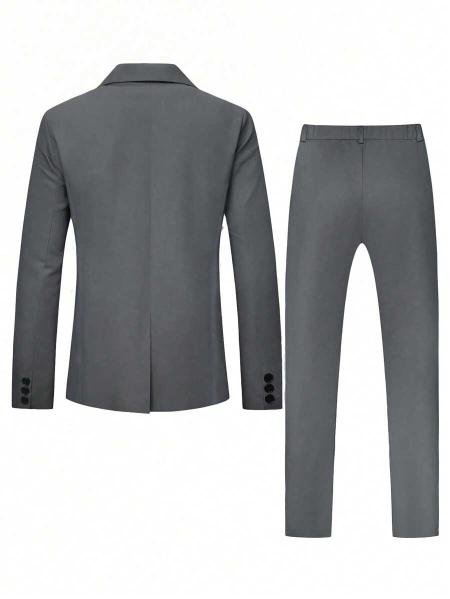Fabio™ – Completo Uomo Monocolore con Giacca a Tasche e Pantalone Coordinato