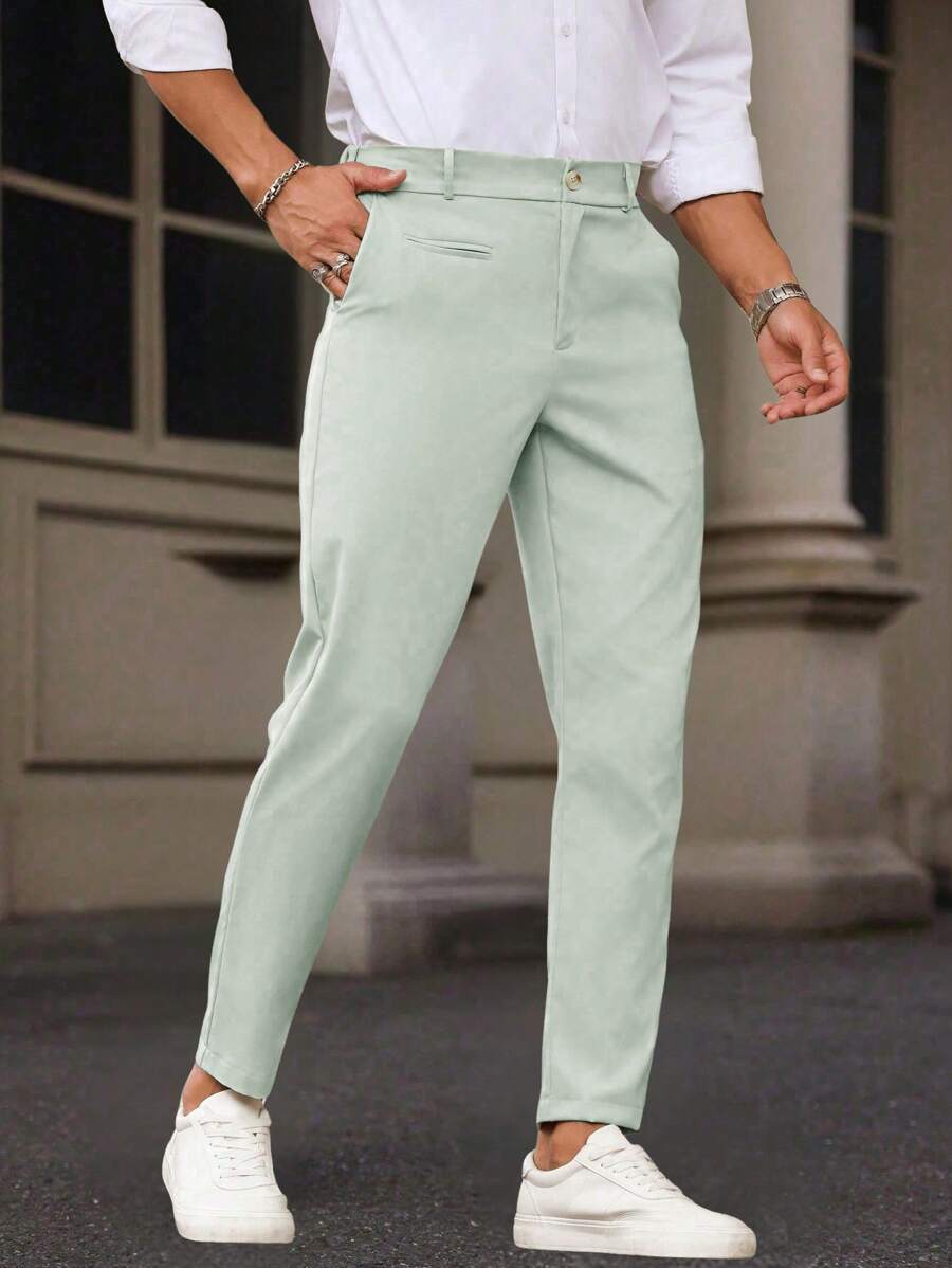 Alessio™ – Pantalone Uomo Slim Fit Monocolore